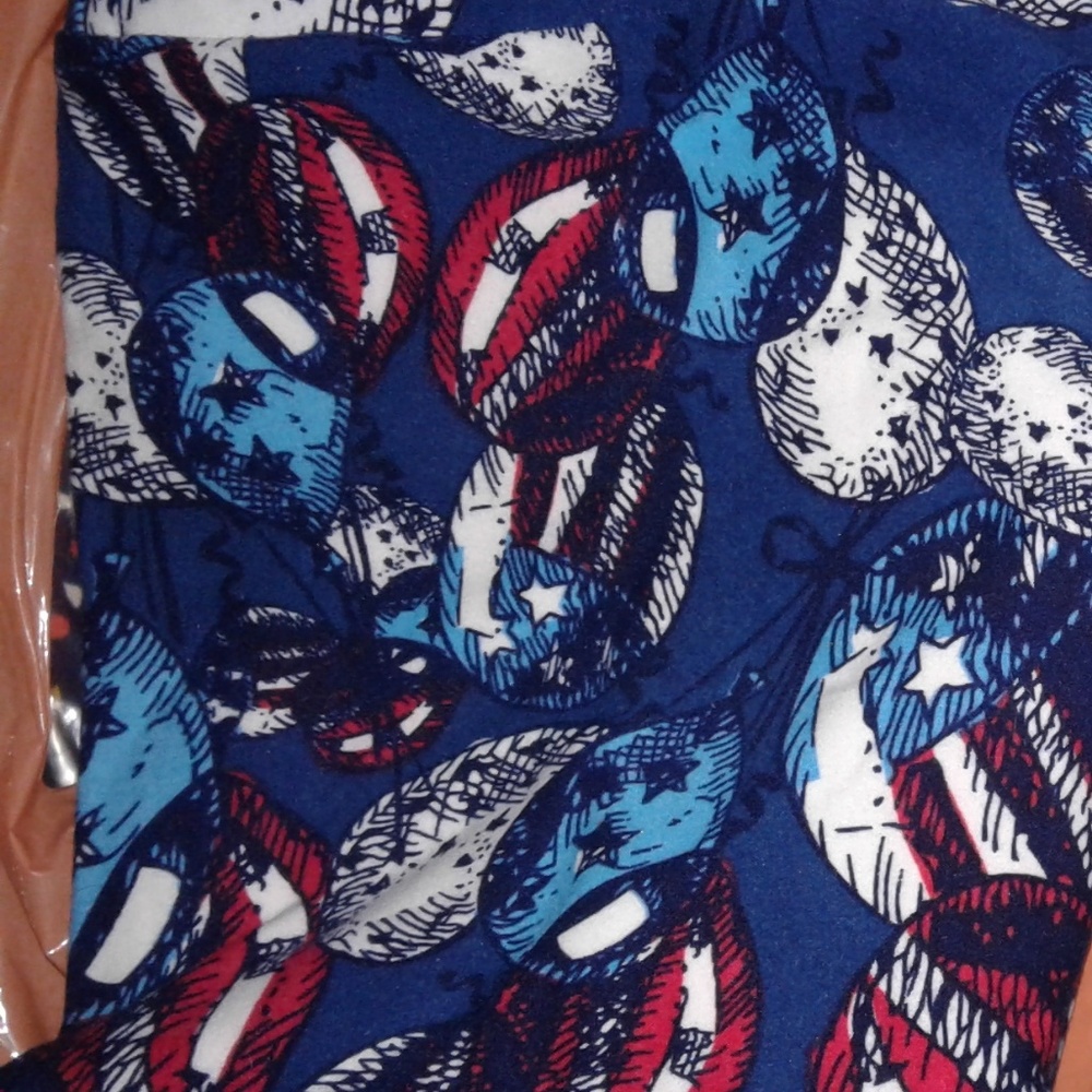 Lularoe OS (0-12) 4th of July Leggings